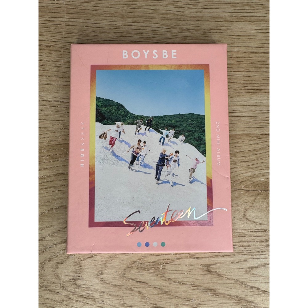 Seventeen Boys Be 2nd Mini Album Hide & Seek Version Pink K-Pop CD Photobook Set